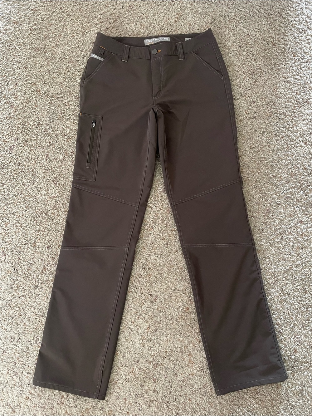 Ariat Ladies Rebar DuraStretch DriTEK Brown Work Cargo Pant 10041071 30L Long